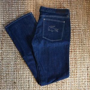 Lacoste Dark Wash Bootcut Jeans Size 33